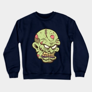 Angry Zombie Hea Crewneck Sweatshirt